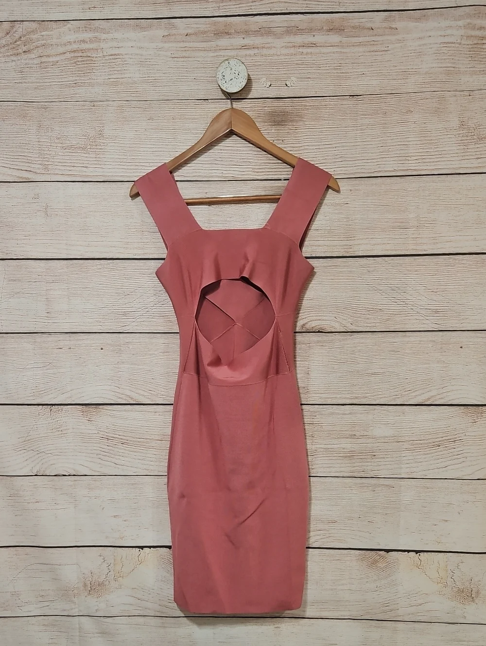 Alexander McQueen Dusty Rose Fitted Sheath Bodycon Dress Small 4 - Picture 5 of 7